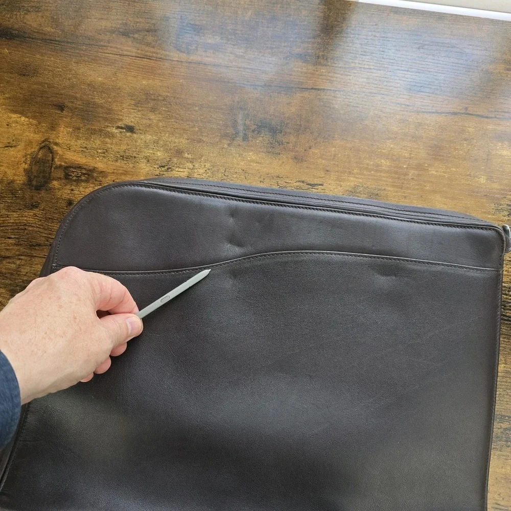 Connolly Dark Brown Soft-Grained Leather Document Pouch 15″x11″ – Compact & Luxe